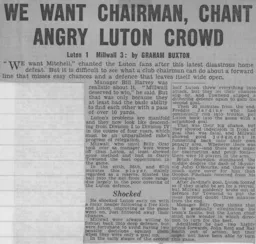Match Report: Luton Town FC vs Millwall (28th Dec 1963)