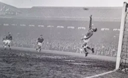 Fulham keeper Tony Macedo smacks in a shot