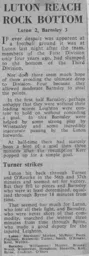 Match Report: Luton Town FC vs Barnsley (11th Jan 1964)