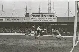 John O'Rourke tries to get a toe end to the ball