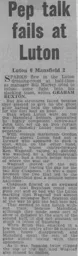 Match Report: Luton Town FC vs Mansfield Town (1st Feb 1964)