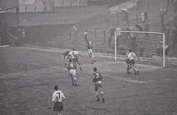 Posh keeper Morris Emmerson flaps the ball to safety