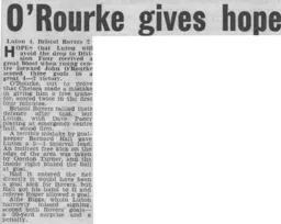 Match Report: Luton Town FC vs Bristol Rovers (28th Mar 1964)