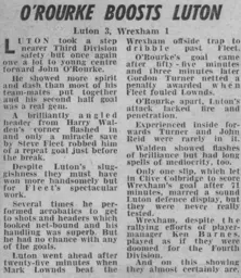Match Report: Luton Town FC vs Wrexham (11th Apr 1964)