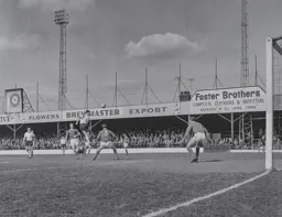 John O'Rourke heads for goal