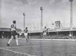 John O'Rourke nets the second goal with a text book header