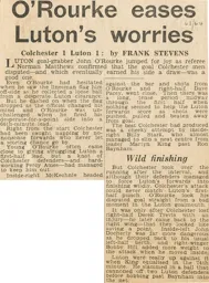Match Report: Colchester United vs Luton Town FC (18th Apr 1964)