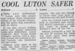 Match Report: Oldham Athletic vs Luton Town FC (22nd Apr 1964)