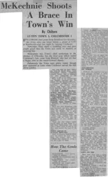 Match Report: Luton Town FC vs Colchester United (26th Aug 1964)