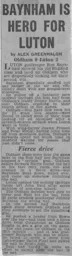 Match Report: Oldham Athletic vs Luton Town FC (5th Sep 1964)