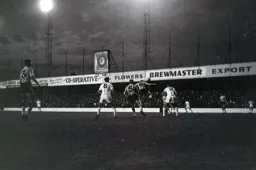 Tommy McKechnie and Gordon Riddick can only watch as this attack is cleared