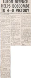 Match Report: Bournemouth vs Luton Town FC (19th Sep 1964)