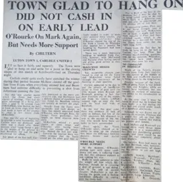 Match Report: Luton Town FC vs Carlisle United (1st Oct 1964)