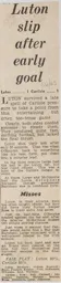 Match Report: Luton Town FC vs Carlisle United (1st Oct 1964)
