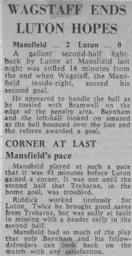 Match Report: Mansfield Town vs Luton Town FC (12th Oct 1964)