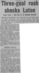 Match Report: Luton Town FC vs Hull City (17th Oct 1964)