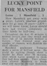 Match Report: Luton Town FC vs Mansfield Town (21st Oct 1964)