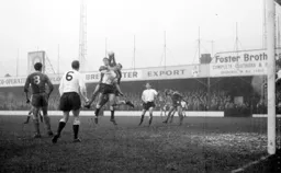 Ron Baynham rises highest to claim the ball