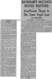 Match Report: Watford vs Luton Town FC (28th Dec 1965)