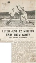 Match Report: Luton Town FC vs Sunderland (9th Jan 1965)