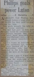 Match Report: Luton Town FC vs Barnsley (7th Apr 1965)