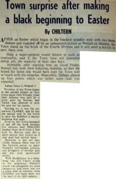 Match Report: Luton Town FC vs Walsall (16th Apr 1965)