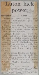 Match Report: Wrexham vs Luton Town FC (23rd Aug 1965)