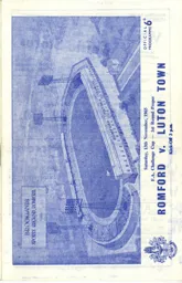 Programme: Romford vs Luton Town FC (13th Nov 1965)