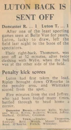 Match Report: Doncaster Rovers vs Luton Town FC (23rd Nov 1965)