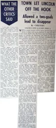 Match Report: Lincoln City vs Luton Town FC (27th Nov 1965)