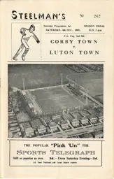 Programme: Corby Town vs Luton Town FC (4th Dec 1965)