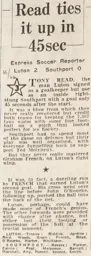 Match Report: Luton Town FC vs Southport (28th Dec 1966)