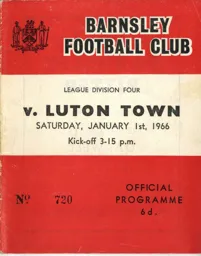 Programme: Barnsley vs Luton Town FC (1st Jan 1966)