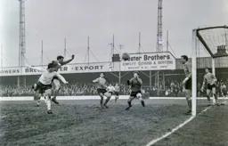 John O`Rourke gets in a glancing header but no luck this time