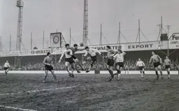 Bruce Rioch, John O`Rourke and Tony Read in the thick of the action