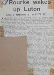 Match Report: Luton Town FC vs Hartlepools United (12th Feb 1966)