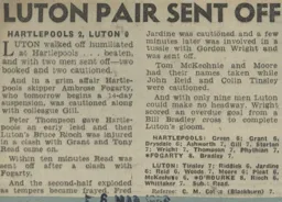 Match Report: Hartlepools United vs Luton Town FC (5th Mar 1966)