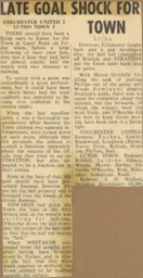 Match Report: Colchester United vs Luton Town FC (8th Apr 1966)