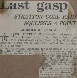 Match Report: Colchester United vs Luton Town FC (8th Apr 1966)