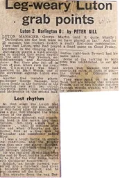 Match Report: Luton Town FC vs Darlington (9th Apr 1966)