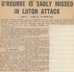Match Report: Luton Town FC vs Lincoln City (23rd Apr 1966)