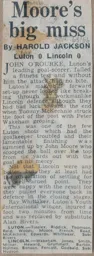 Match Report: Luton Town FC vs Lincoln City (23rd Apr 1966)