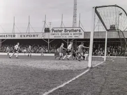 Tony Read can only watch as the ball rolls wide of the post