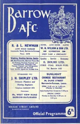 Programme: Barrow vs Luton Town FC (25th Apr 1966)