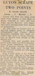 Match Report: Luton Town FC vs Barrow (19th May 1966)