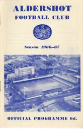 Programme: Aldershot vs Luton Town FC (24th Aug 1966)