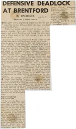 Match Report: Brentford vs Luton Town FC (27th Aug 1966)
