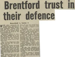 Match Report: Brentford vs Luton Town FC (27th Aug 1966)