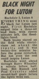Match Report: Rochdale vs Luton Town FC (6th Sep 1966)