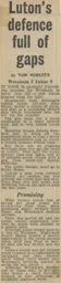 Match Report: Wrexham vs Luton Town FC (1st Oct 1966)